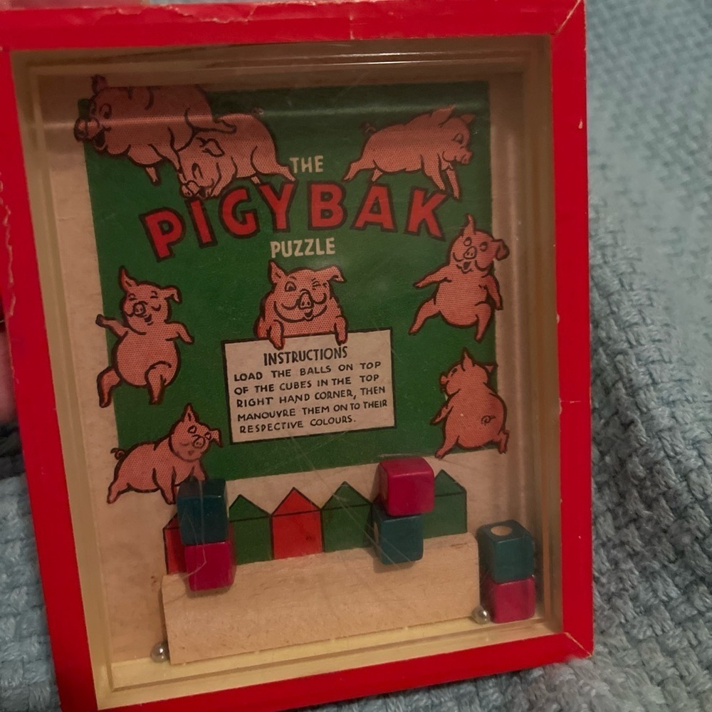 Pigy Bak Dexterity Puzzle By R. Journet, London, 1950's